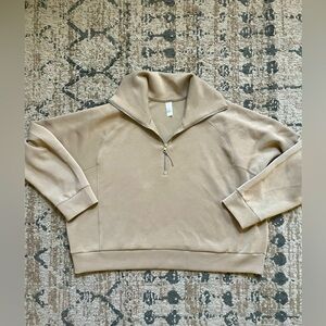 Spanx Airessentials Zip Sweater Size 2XL Women’s Beige Neutral Fall Monochrome